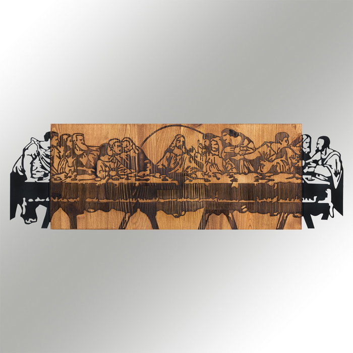 Wallity Last Dinner Escultura de pared Negro y Nogal